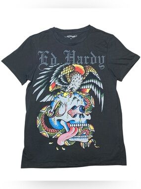 Ed Hardy “Battle Skull” Graphic T-Shirt